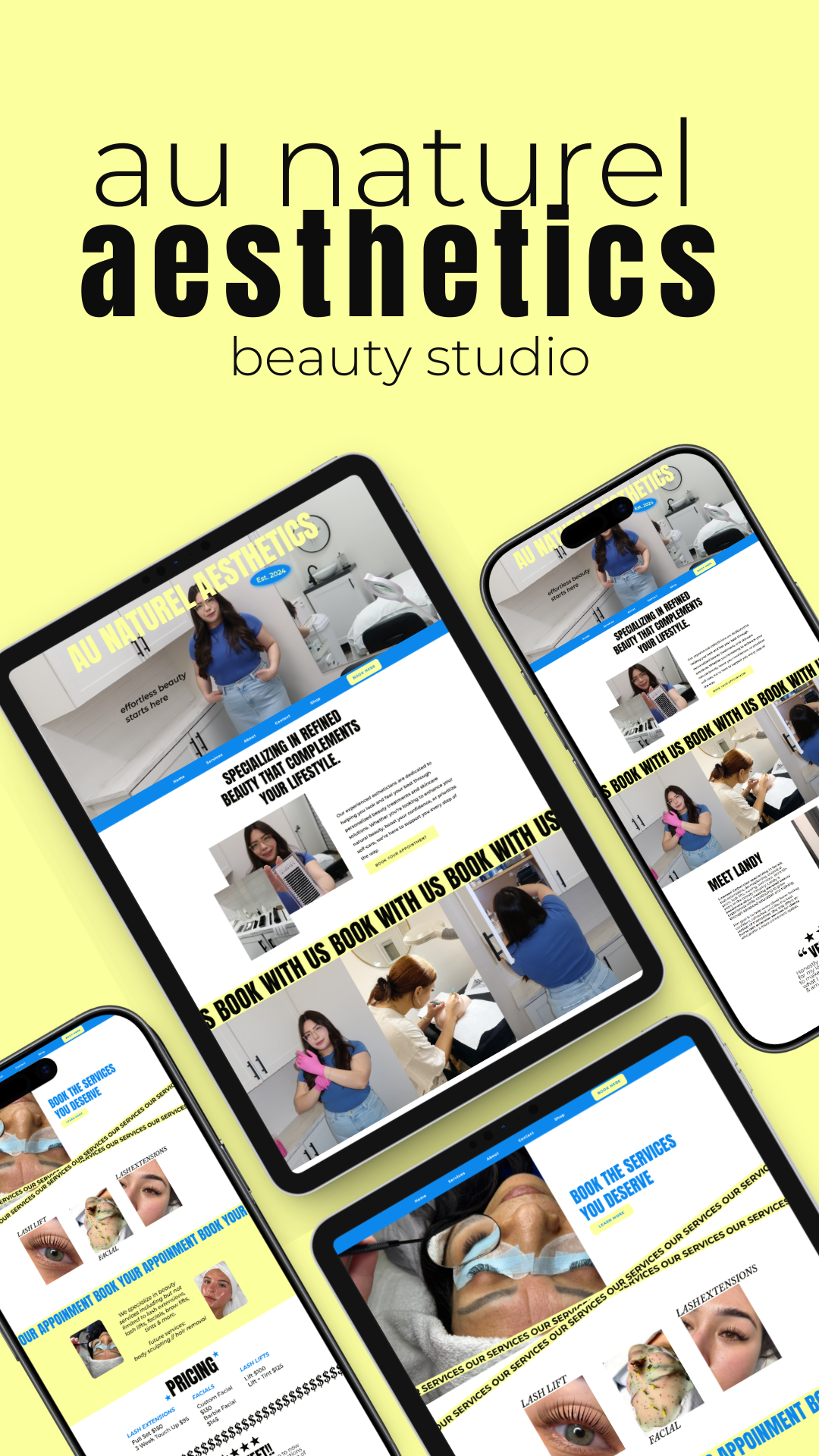 Showit Website Template for Lash Artists, Estheticians, Beauty Providers & Beauty Studios