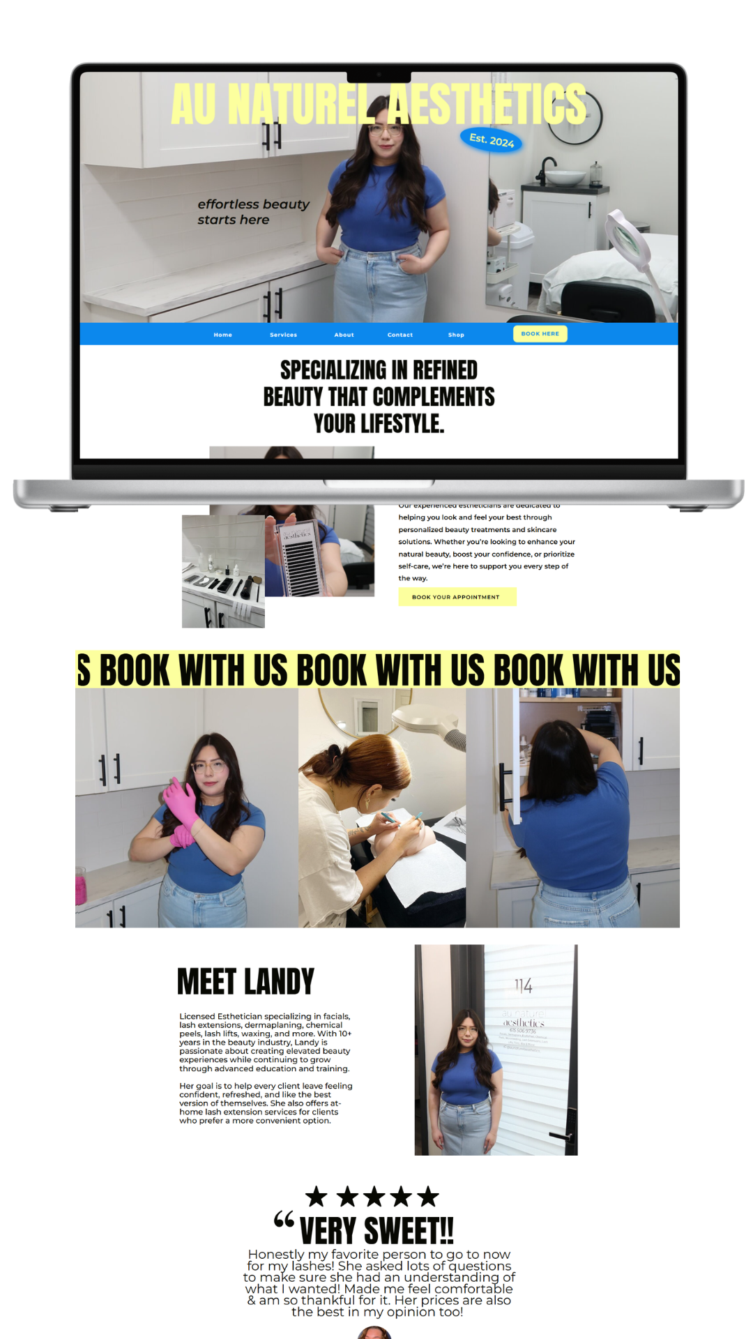 Showit Website Template for Lash Artists, Estheticians, Beauty Providers & Beauty Studios